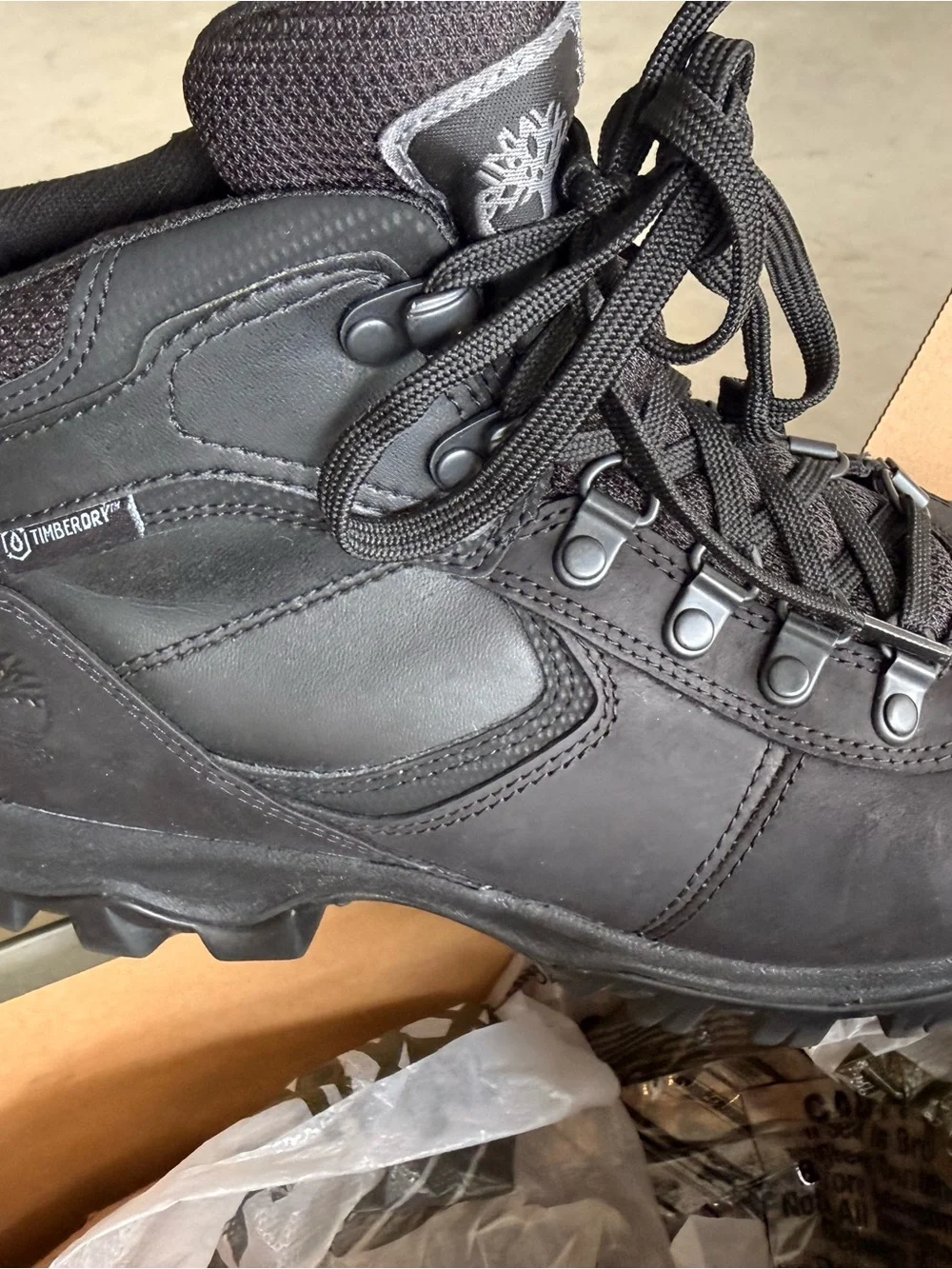 Timberland Black Waterproof Mid Hiker Boots
